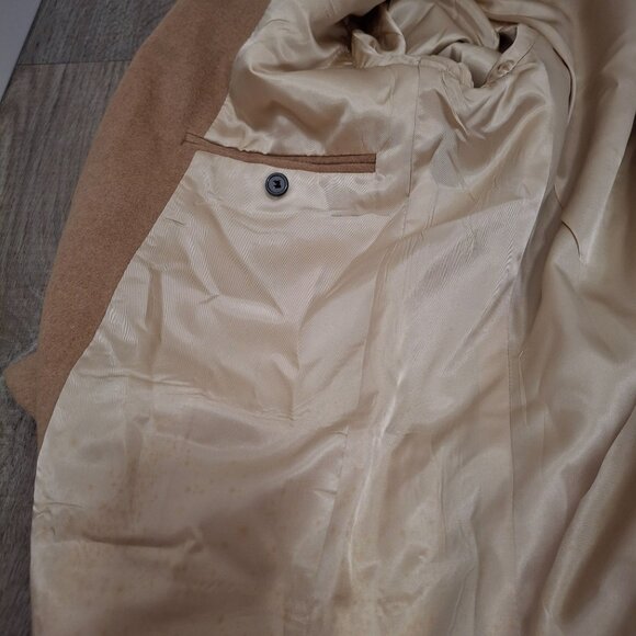 Botany 500 Mens 44R Camel Hair Blazer Jacket Two-Button Beige Made In USA - Picture 8 of 10
